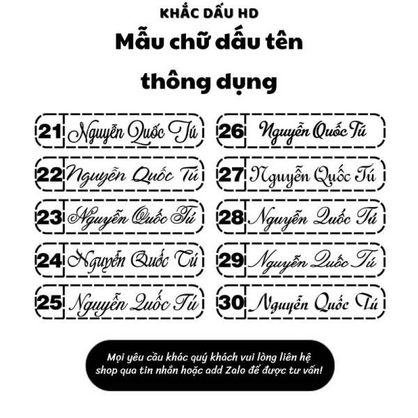 mẫu chữ tên thông dụng 2
