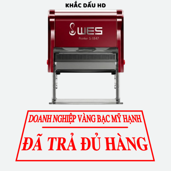 Mẫu dấu đã thu tiền, đã chi tiền, đã thanh toán