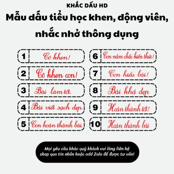 mẫu dấu tiểu học