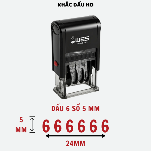dấu 6 số 5mm