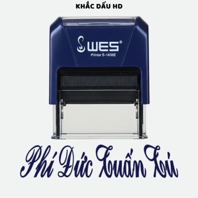 Mẫu dấu tên màu xanh